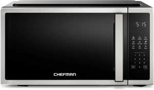 Chefman Compact Countertop Microwave Oven 0.7 Cu. Ft.. 700W with 10 Power Levels.