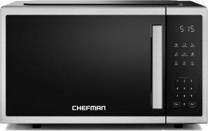 Chefman Countertop Microwave Oven 0.9 Cu. Ft.. 1000 Watts with 10 Power Levels.