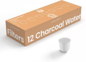 Chefman Water Filter Refill Cartridges. 12 Count of Replacement Water Filter Cartridges.