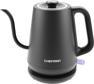 Chefman Gooseneck Electric Kettle. 0.8L Pour Over Tea Kettle for Coffee and Tea.