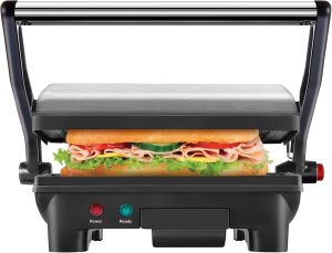 Chefman Electric Panini Press Grill. Compact 2-Slice Sandwich Maker.