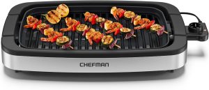 Chefman Smokeless Indoor Electric Grill. Extra Large Grilling Surface.