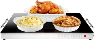 Chefman Electric Warming Tray with Adjustable Temperature Control.