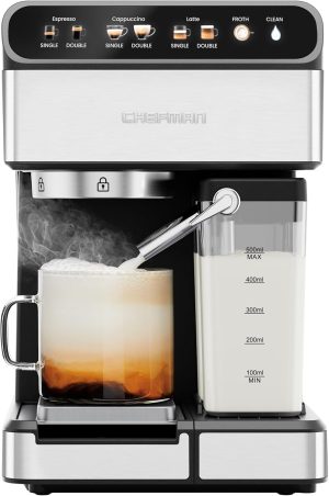 Chefman Caf??Master Pro Espresso Machine. Brew Single or Double Shots.