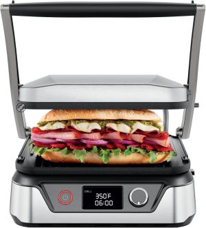 Chefman 5-in-1 Digital Panini Press Grill Sandwich Maker and Griddle Grill Combo with Removable.