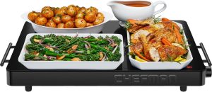 Chefman Electric Warming Tray with Adjustable Temperature Control. Perfect For Buffets.