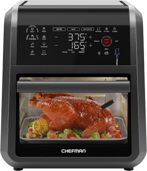 CHEFMAN 12 Quart 5-in-1 Air Fryer with Integrated Smart Cooking Thermometer.