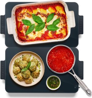 Chefman Everything Warmer Electric Warming Tray. 20 x 16 Modular Expanding Design.